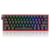 Redragon K617 Fizz 60% RGB Red Switches (Black) Redragon K617 Fizz 60% RGB Red Switches (Black)
