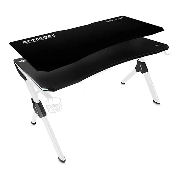 Bureau Gamer ArmadaX Archer B1 RGB 150cm Blanc