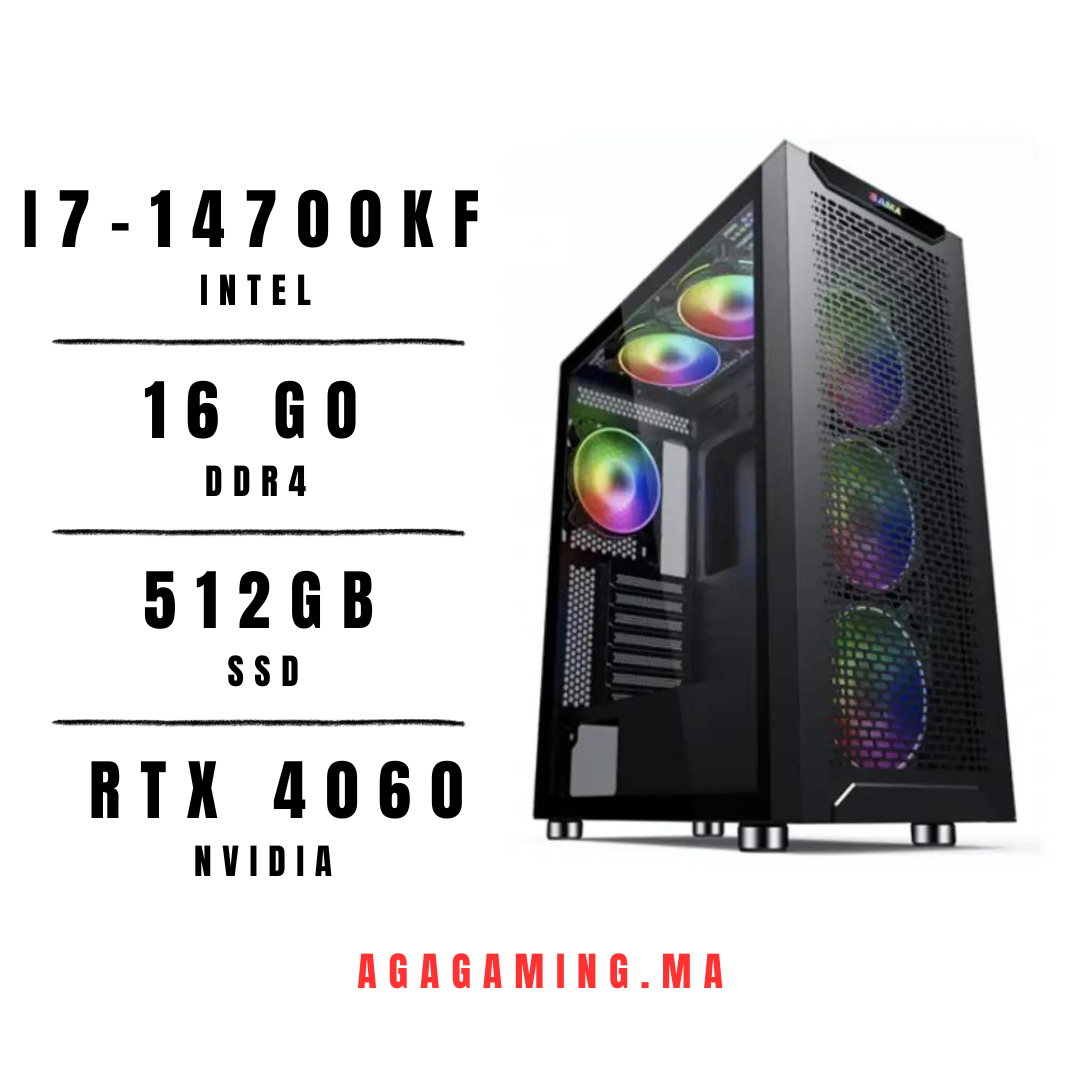 PC Gamer Intel I7 14700KF RTX 4060