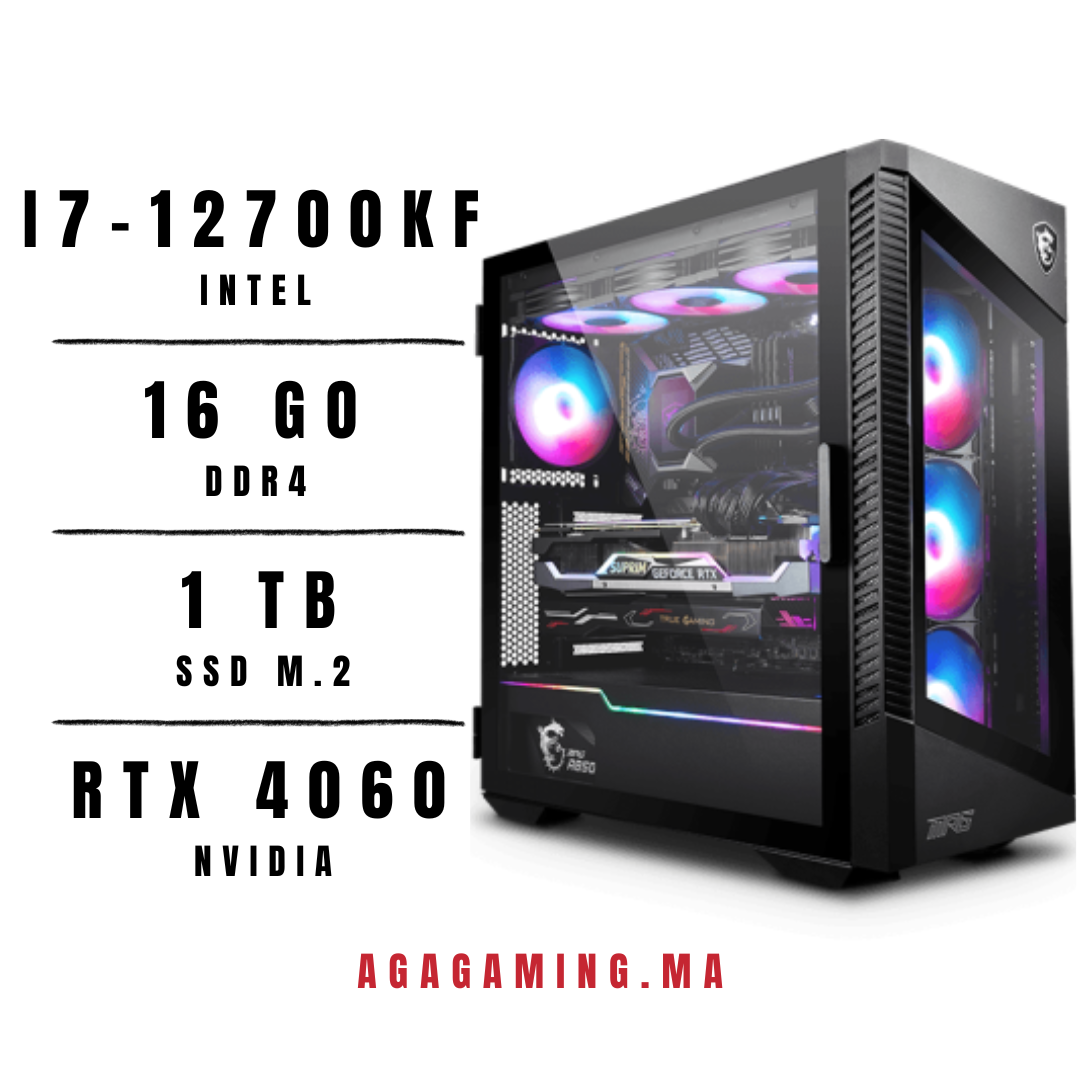 Pc Gamer i7-12700KF/16GB ddr4/1TB NVMe/ MSI RTX 4060 8GB