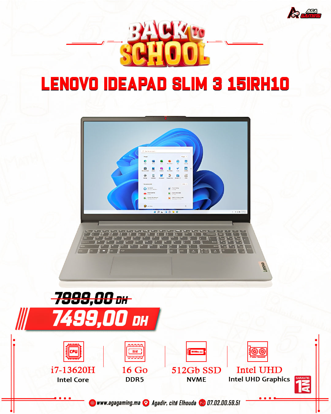 LENOVO IDEAPAD SLIM 3 15IRH10