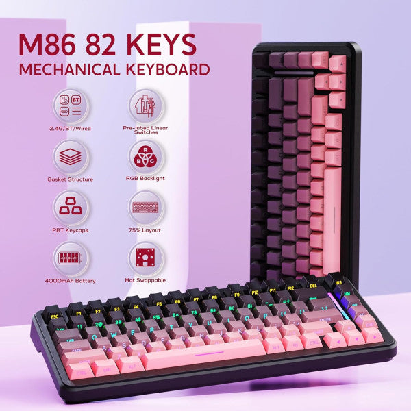 ATTACK SHARK M86 Blackberry (Blueberry Switch)
