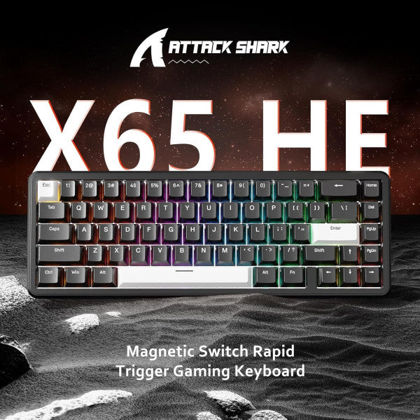 ATTACK SHARK X65 HE Rapid Trigger Black (Magnetic Switch)