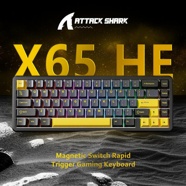 ATTACK SHARK X65 HE Rapid Trigger Starry Black (Magnetic Switch)
