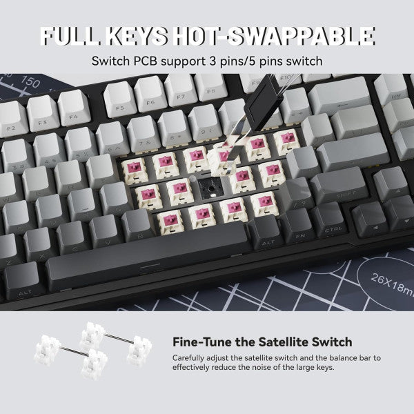 ATTACK SHARK X98 Moonlit Night (Strawberry Switch)
