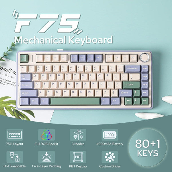 AULA F75 Cedar Green (Ice Vein Switch)
