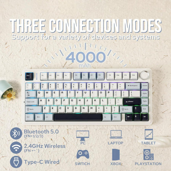 AULA F75 Glacier Blue (Reaper Switch)