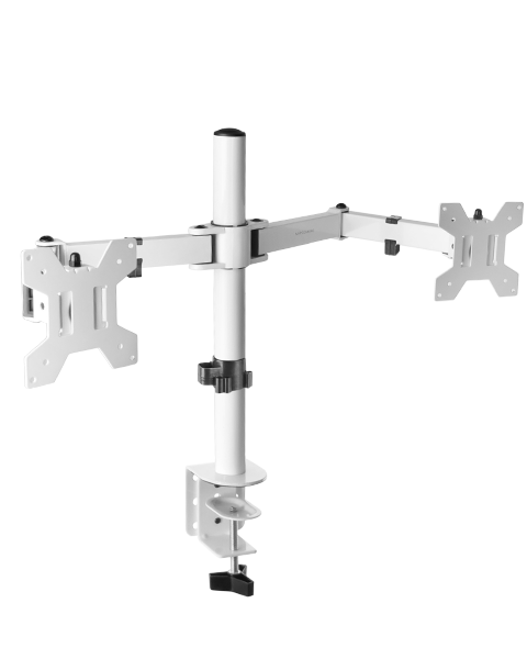 Professional Dual Monitor desk Mount White