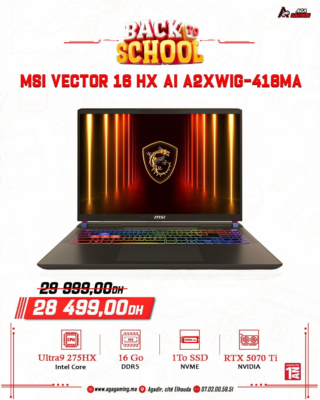 MSI VECTOR 16 HX AI A2XWIG-418MA