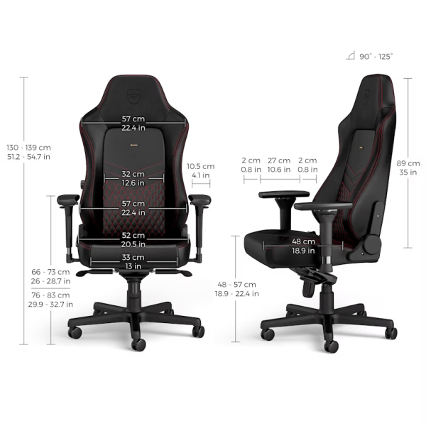 Noblechairs HERO Real Leather Black/Red