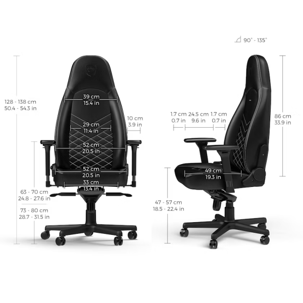 Noblechairs ICON Black/Platinum White