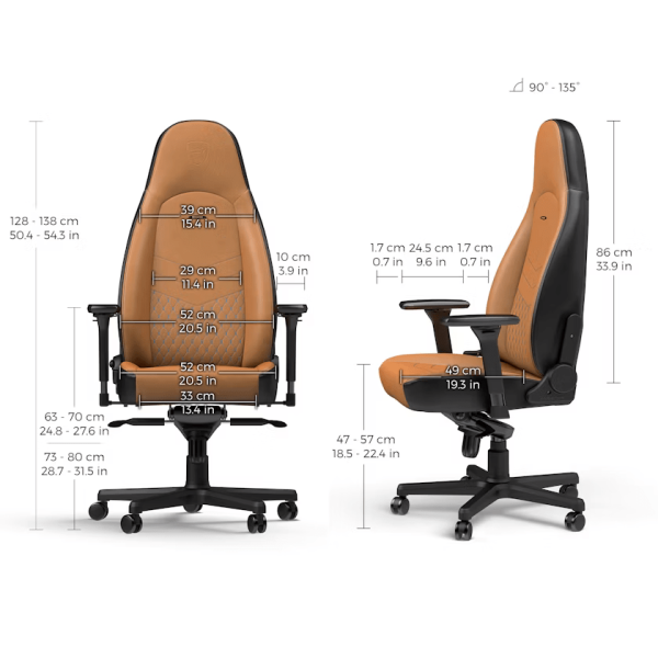 Noblechairs ICON Real Leather Cognac/Black