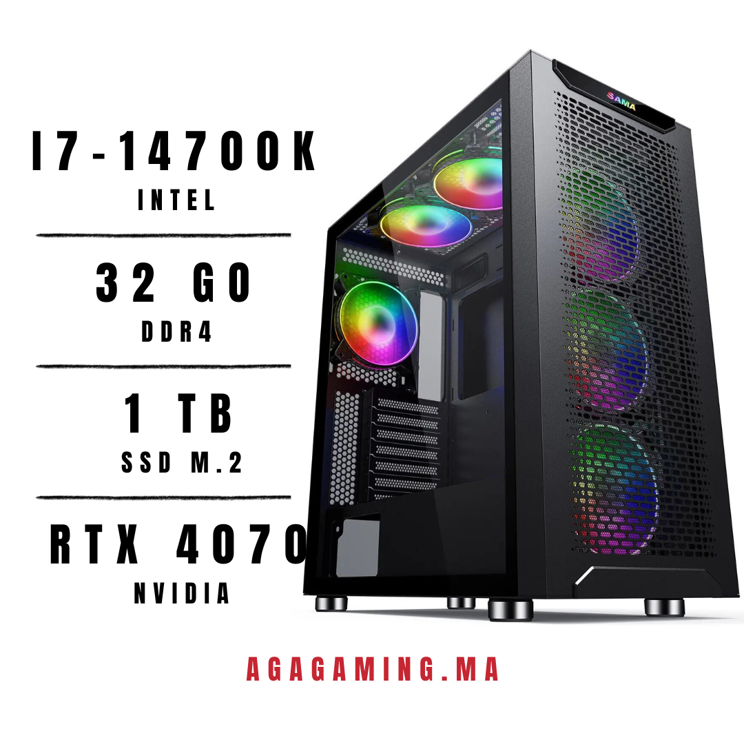 Pc Gamer i7-14700k/32Gb/1TB M.2/MSI 4070 12Gb