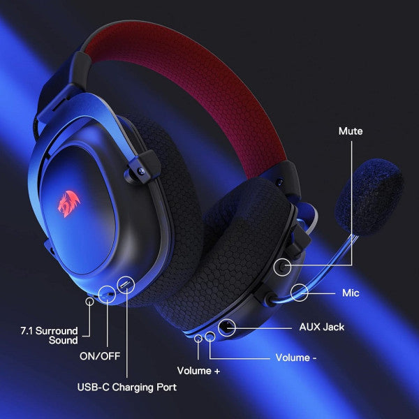 Redragon H510 PRO Zeus-X RGB Wireless Gaming Headset