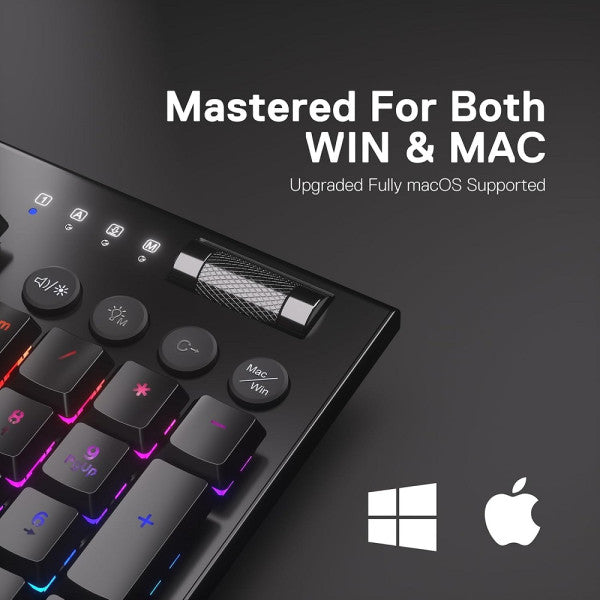Redragon K618 PRO Wireless Low Profile Red Switches