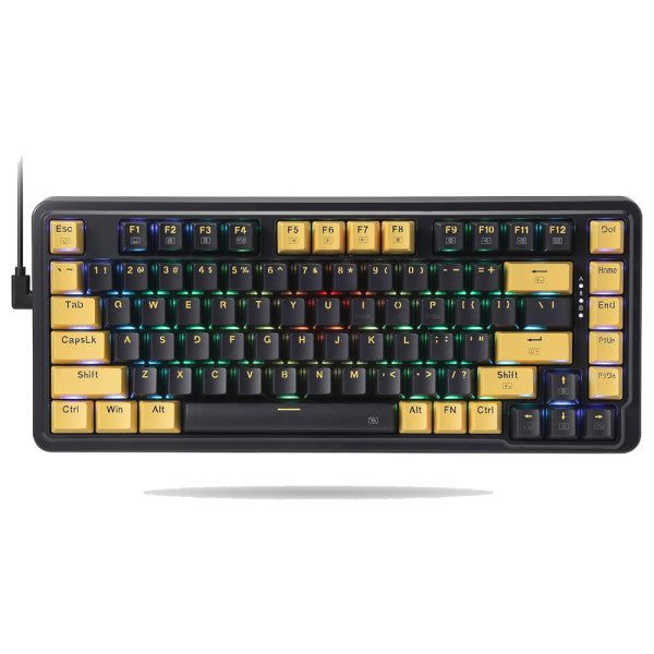 Redragon K649 78% Wired Mechanical Keyboard (Black/Yellow)