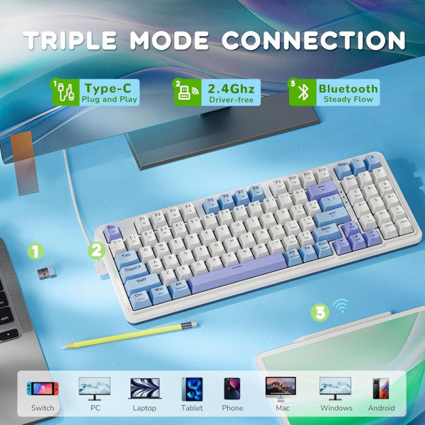 Redragon K664WBP Gloria PRO 60% Wireless RGB