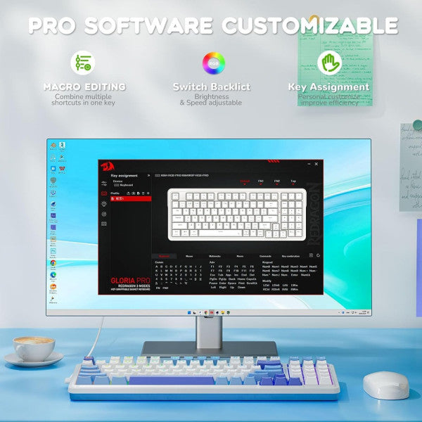 Redragon K664WBP Gloria PRO 60% Wireless RGB