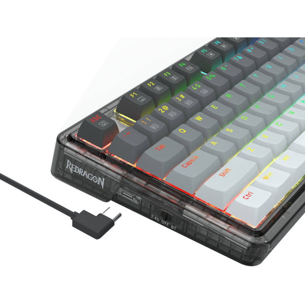 Redragon K673 PRO 75% Wireless RGB Red Switches (Gradient Gray)