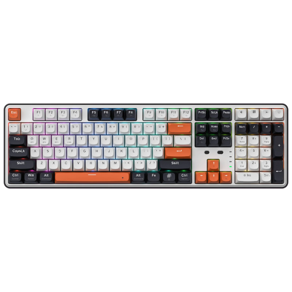Redragon K689 PRO Wireless Mechanical Keyboard (Black Tangerine)