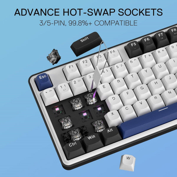 Redragon K689 Wired Mechanical Keyboard (Cerulean Polar)