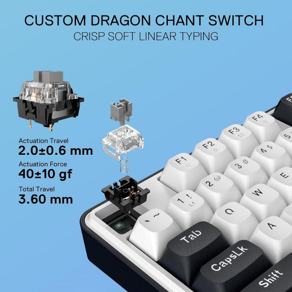 Redragon K689 Wired Mechanical Keyboard (Cerulean Polar)