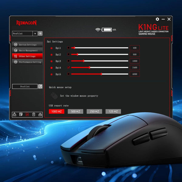 Redragon M916 LIT 1K Wireless