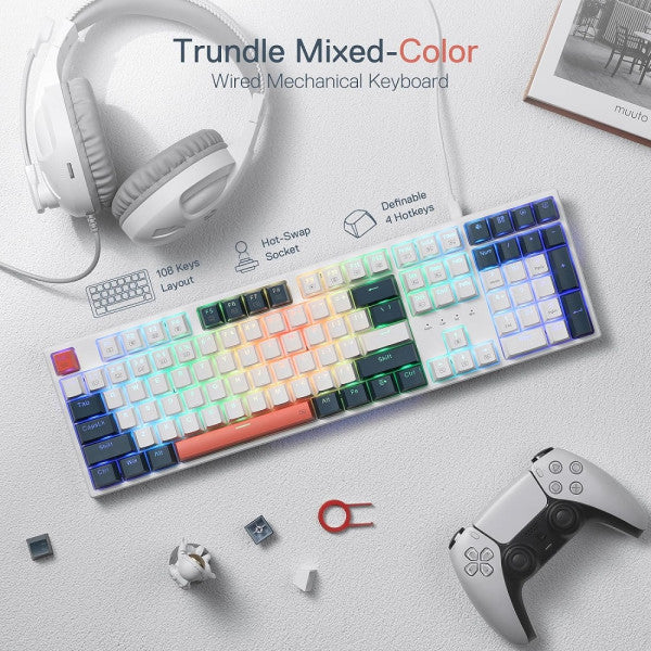 Redragon TRUNDLE K668 Wired RGB (Red Switches)