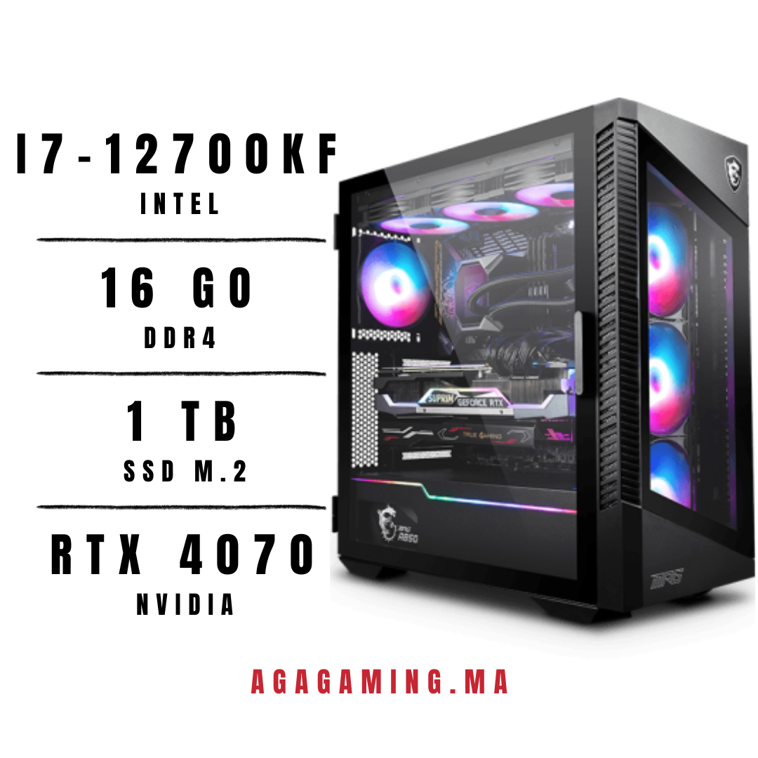 Pc Gamer i7-12700KF/16Gb ddr4/1Tb NVMe/RTX 4070 12Gb