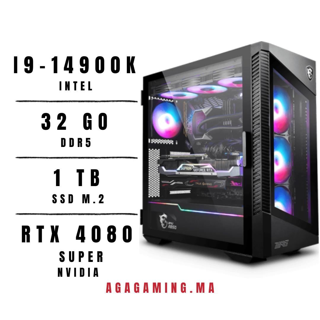 Pc Gamer i9-14700k/32GB ddr5/ 1TB NVMe/ RTX 4080 Super 16Gb